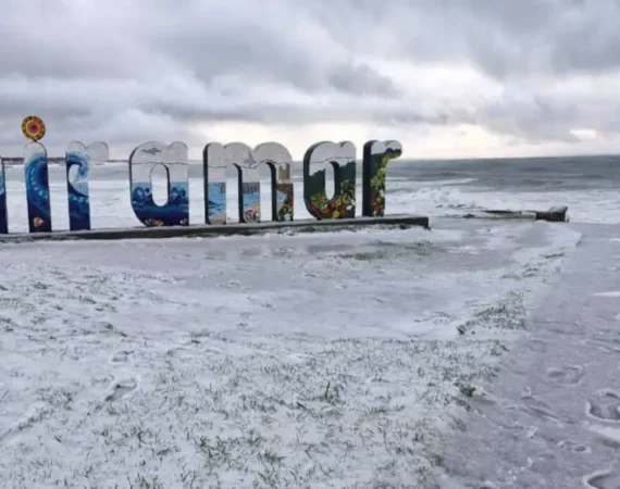 Ola polar en Buenos Aires: nevó en Miramar y otras zonas de la provincia 